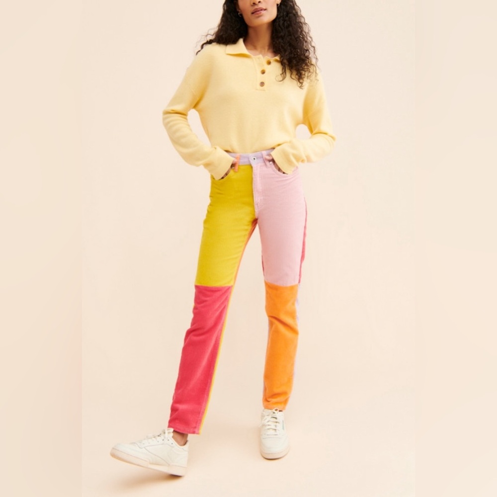 The Ragged Priest Patchwork Corduroy
Mom Jeans  Sz Xs